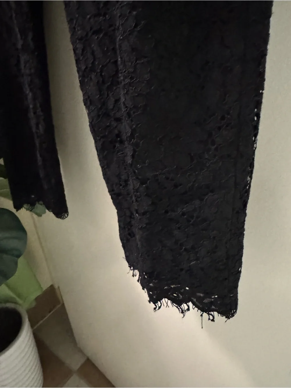 J. Crew Black Cropped Lace Ankle Pants